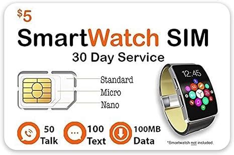 nano sim card prepaid smart watch no monthly fee|smart watch sim card size.